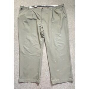 Haggar Mens Pleated Khaki Dress Pants Size‎ 52x30 Permanent Press